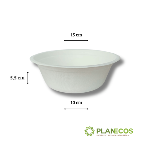 plato hondo, 16 onzas, bagazo de caña, biodegradable, compostable, restaurante, evento, sostenible, eco-friendly.