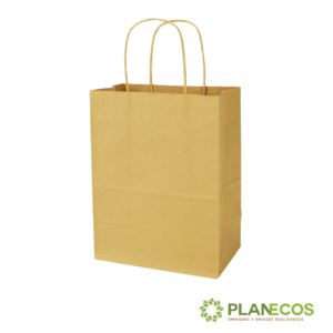 Bolsa de papel kraft ideal para packaging y envíos.