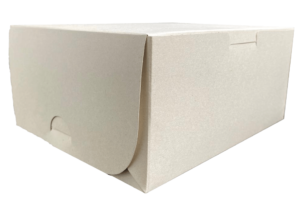 : Imagen de una caja ecológica y biodegradable abierta mostrando su capacidad para contener productos.