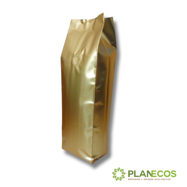 Bolsa Flow Pack con Valvula 500 gramos Dorado - Imagen 2